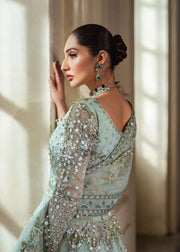 Elegant Pistachio Pakistani Bridal Dress for Celebrations