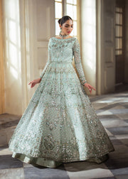 Elegant Pistachio Pakistani Bridal Dress for Celebrations