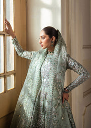 Elegant Pistachio Pakistani Bridal Dress for Celebrations