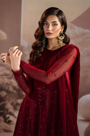 Elegant Sequins Embroidered Chiffon Frock Set