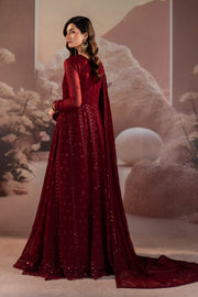 Elegant Sequins Embroidered Chiffon Frock Set