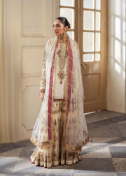 Elegant Zaina Ivory Pakistani Bridal Dress for Celebrations