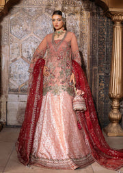 Light Pink Pakistani Wedding Dress with Embellished Details