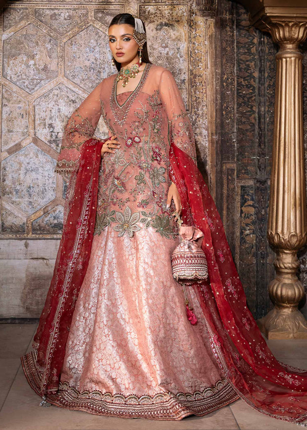 Light Pink Pakistani Wedding Dress with Embellished Details