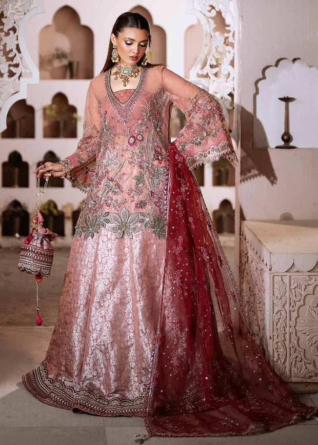 Light Pink Pakistani Wedding Dress with Embellished Details