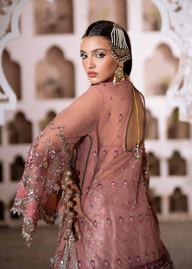 Light Pink Pakistani Wedding Dress with Embellished Details