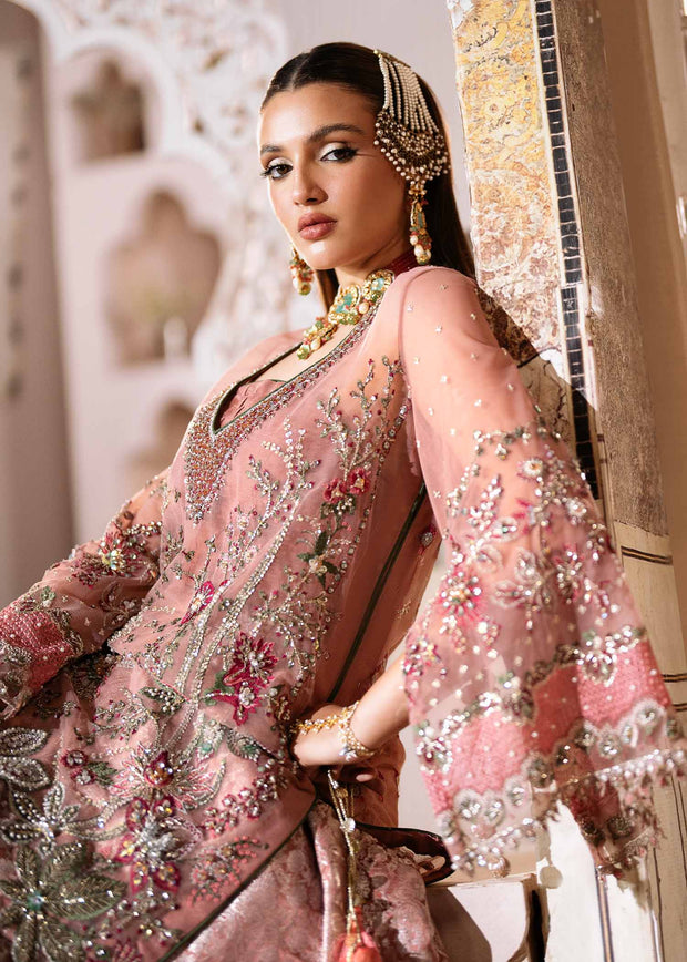 Light Pink Pakistani Wedding Dress with Embellished Details