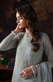 Elegant Sequins Embroidered Net Shirt & Raw Silk Sharara