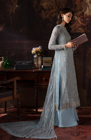 Elegant Sequins Embroidered Net Shirt & Raw Silk Sharara