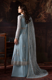 Elegant Sequins Embroidered Net Shirt & Raw Silk Sharara