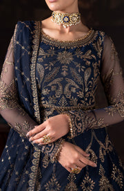 Lavish Sequins Embroidered Net Blouse with Raw Silk Trouser