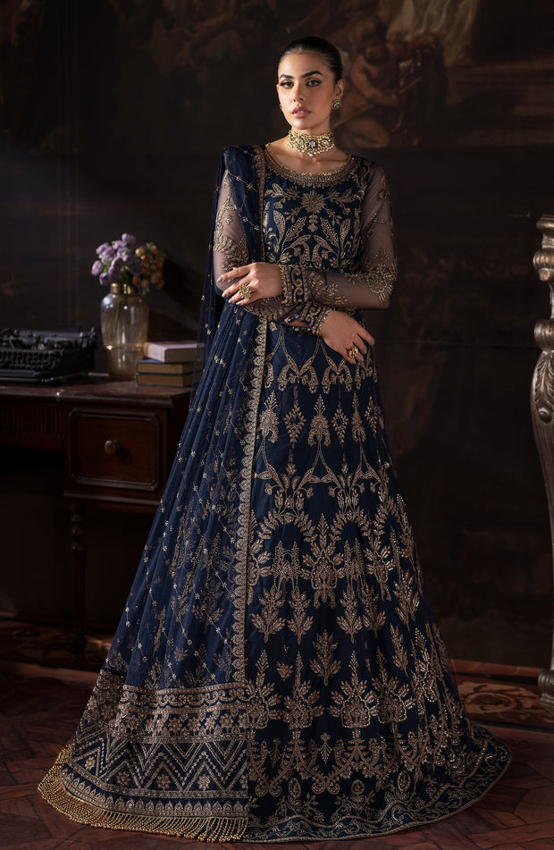 Lavish Sequins Embroidered Net Blouse with Raw Silk Trouser