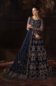 Lavish Sequins Embroidered Net Blouse with Raw Silk Trouser