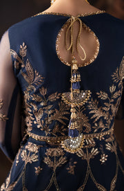Lavish Sequins Embroidered Net Blouse with Raw Silk Trouser