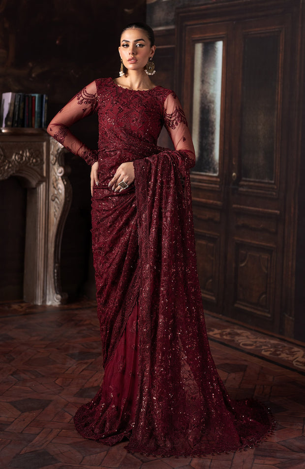 Elegant Sequins Embroidered Net Blouse in Classic Color