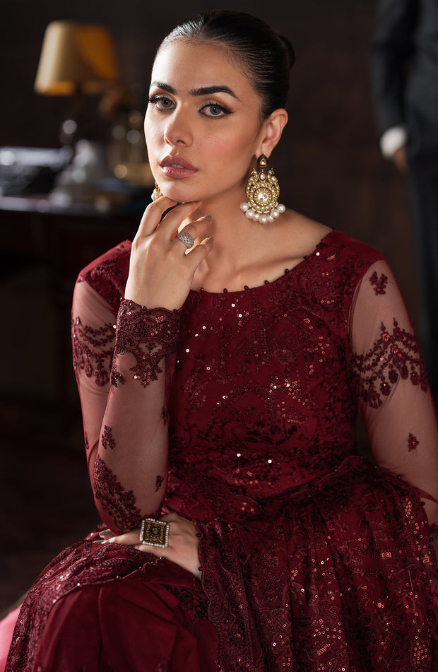 Elegant Sequins Embroidered Net Blouse in Classic Color