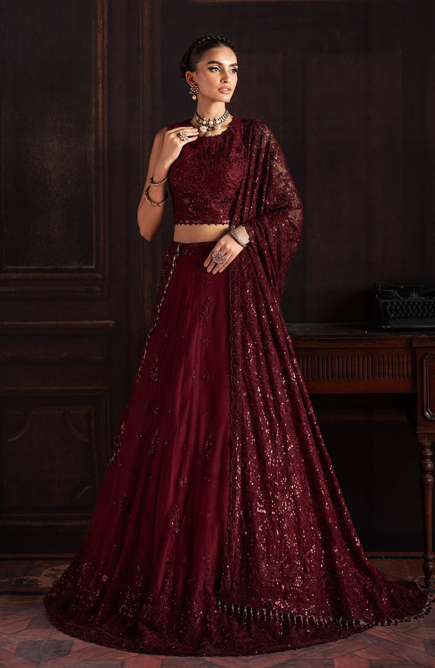 Elegant Sequins Embroidered Net Blouse in Classic Color