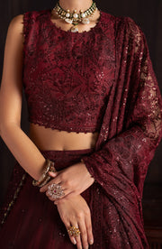 Elegant Sequins Embroidered Net Blouse in Classic Color