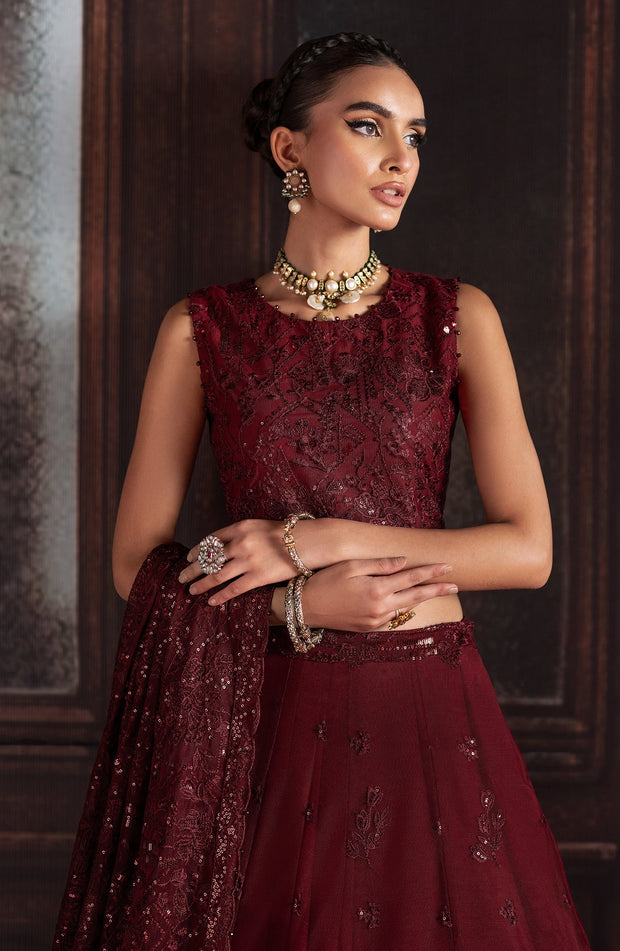 Elegant Sequins Embroidered Net Blouse in Classic Color