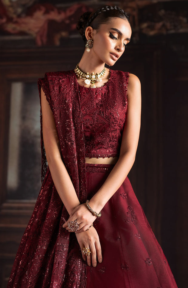 Elegant Sequins Embroidered Net Blouse in Classic Color