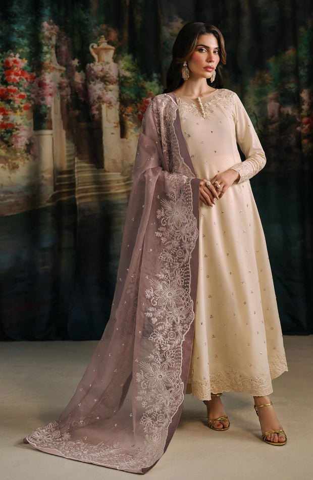 Anora Sequins Embroidered Raw Silk Shirt in Elegance