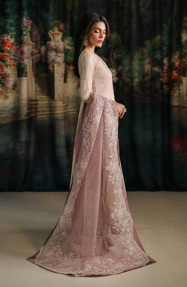 Anora Sequins Embroidered Raw Silk Shirt in Elegance