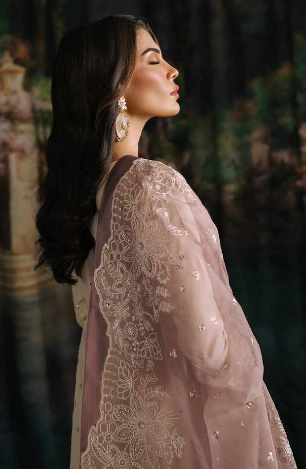 Anora Sequins Embroidered Raw Silk Shirt in Elegance