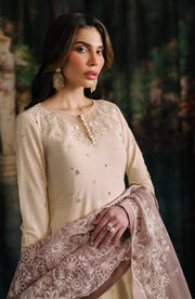 Anora Sequins Embroidered Raw Silk Shirt in Elegance