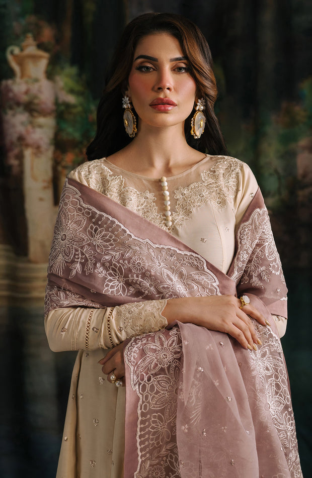 Anora Sequins Embroidered Raw Silk Shirt in Elegance