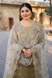 Eid Embroidered Organza Dress Set