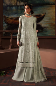 Elegant Black Chiffon Pakistani Party Dress with Embroidery