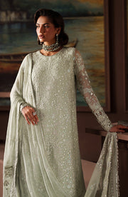 Elegant Black Chiffon Pakistani Party Dress with Embroidery