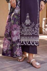 Elegant Embroidered Lawn Shirt with Printed Dupatta