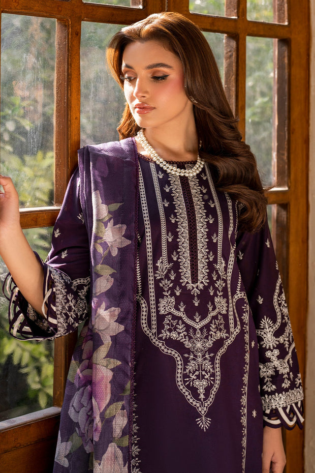 Elegant Embroidered Lawn Shirt with Printed Dupatta
