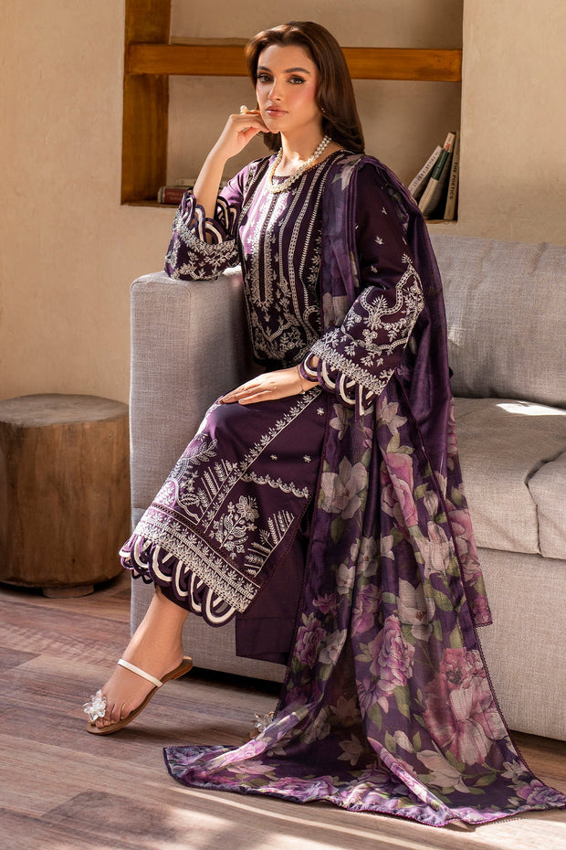 Elegant Embroidered Lawn Shirt with Printed Dupatta