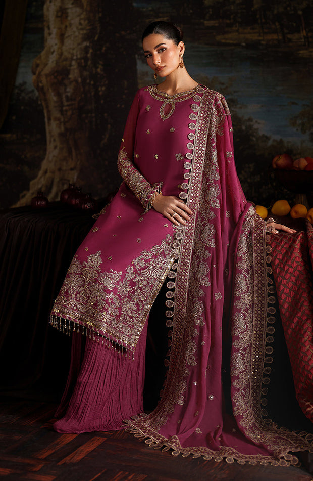 Elegant Sequins Embroidered Chiffon Pakistani Party Dress