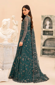 Elegant Sequins Embroidered Net Shirt with Raw Silk Trouser