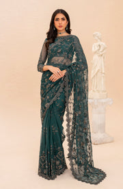Elegant Sequins Embroidered Net Shirt with Raw Silk Trouser