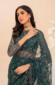 Elegant Sequins Embroidered Net Shirt with Raw Silk Trouser