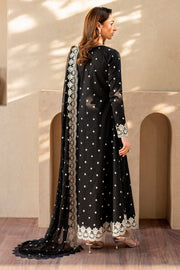 Elegant Embroidered Lawn Frock with Trouser & Dupatta