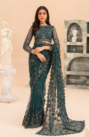 Elegant Sequins Embroidered Net Shirt with Raw Silk Trouser