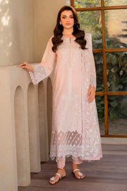 Elegant Embroidered Lawn Frock with Cotton Trouser