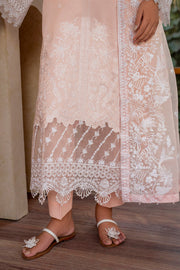 Elegant Embroidered Lawn Frock with Cotton Trouser