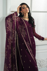 Elegant Hand Embellished Chiffon Dress in Luxurious Colors
