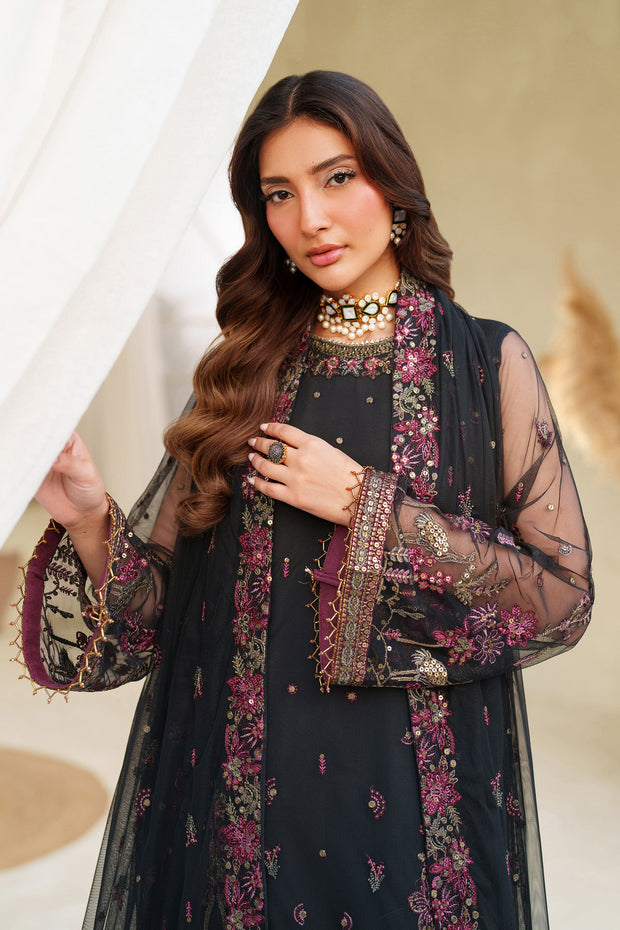 Elegant Sequins Embroidered Net Pakistani Party Dress