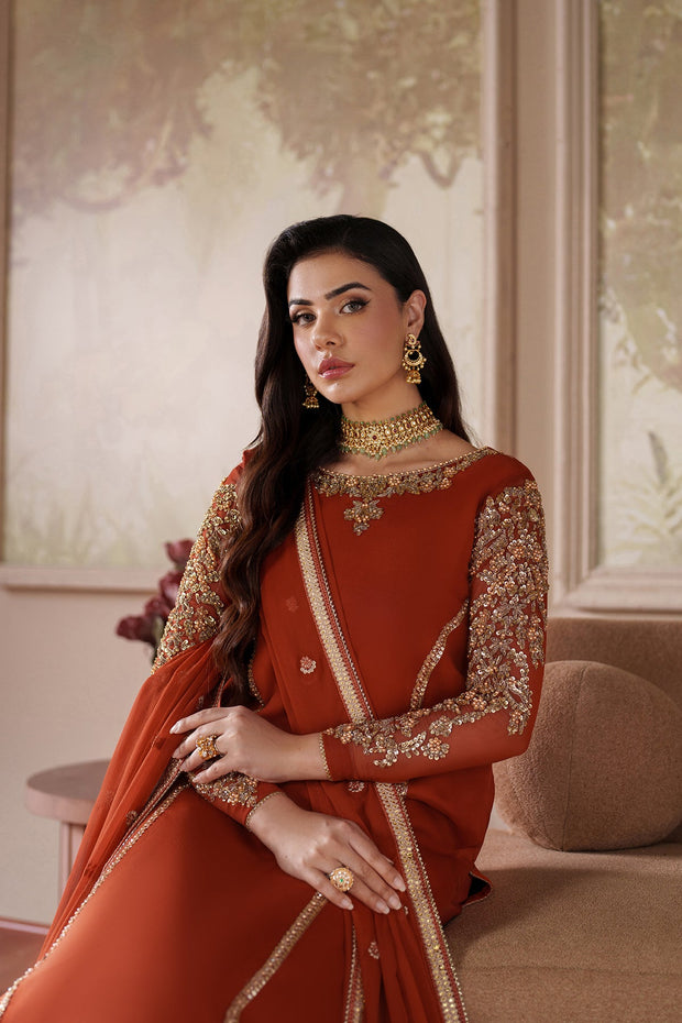 Elegant Hand Embellished Chiffon Pakistani Party Wear