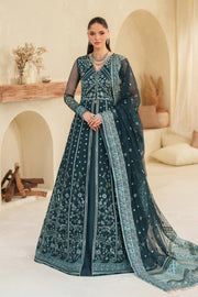 Elegant Blue Sequins Embroidered Net Pakistani Party Dress