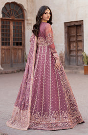 Elegant Peach Sequins Embroidered Chiffon Dress