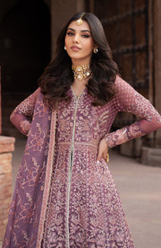 Elegant Peach Sequins Embroidered Chiffon Dress