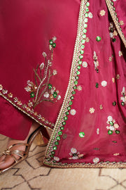 Elegant Hand Embellished Silk Shirt Pakistani Designer Dress